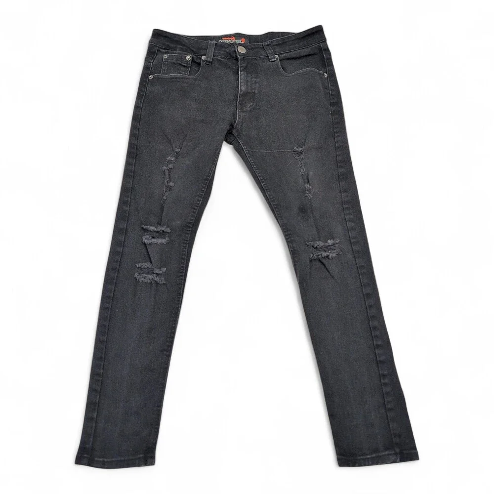 Copper Rivet Black Distressed Skinny‎ Jeans Women's Size 30